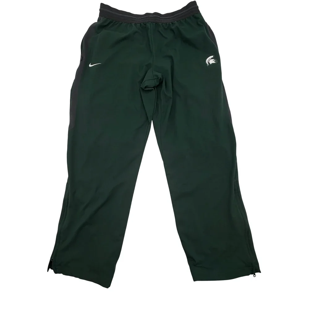 Nike Dri-FIT‎ Michigan State Spartans Mens XL Green Track Pants MSU Sideline XL